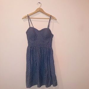 Blue polka dot dress
